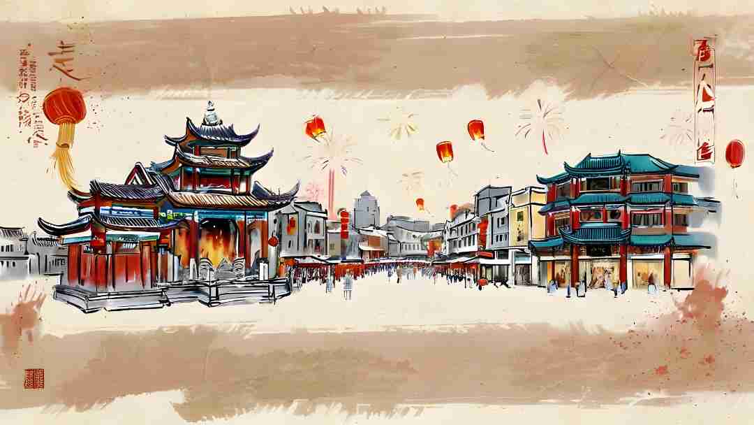 唐人街场景图